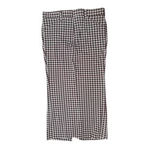 Vintage 70s Pan-Hoi Women's Large Plaid Double Knit Polyester Maxi Skirt USA 36W
